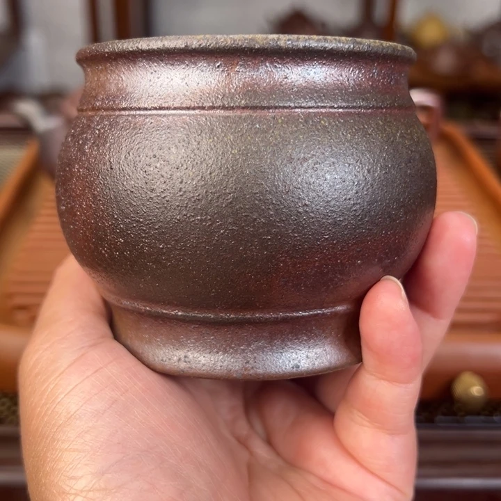 茶杯紫砂柴烧主人杯