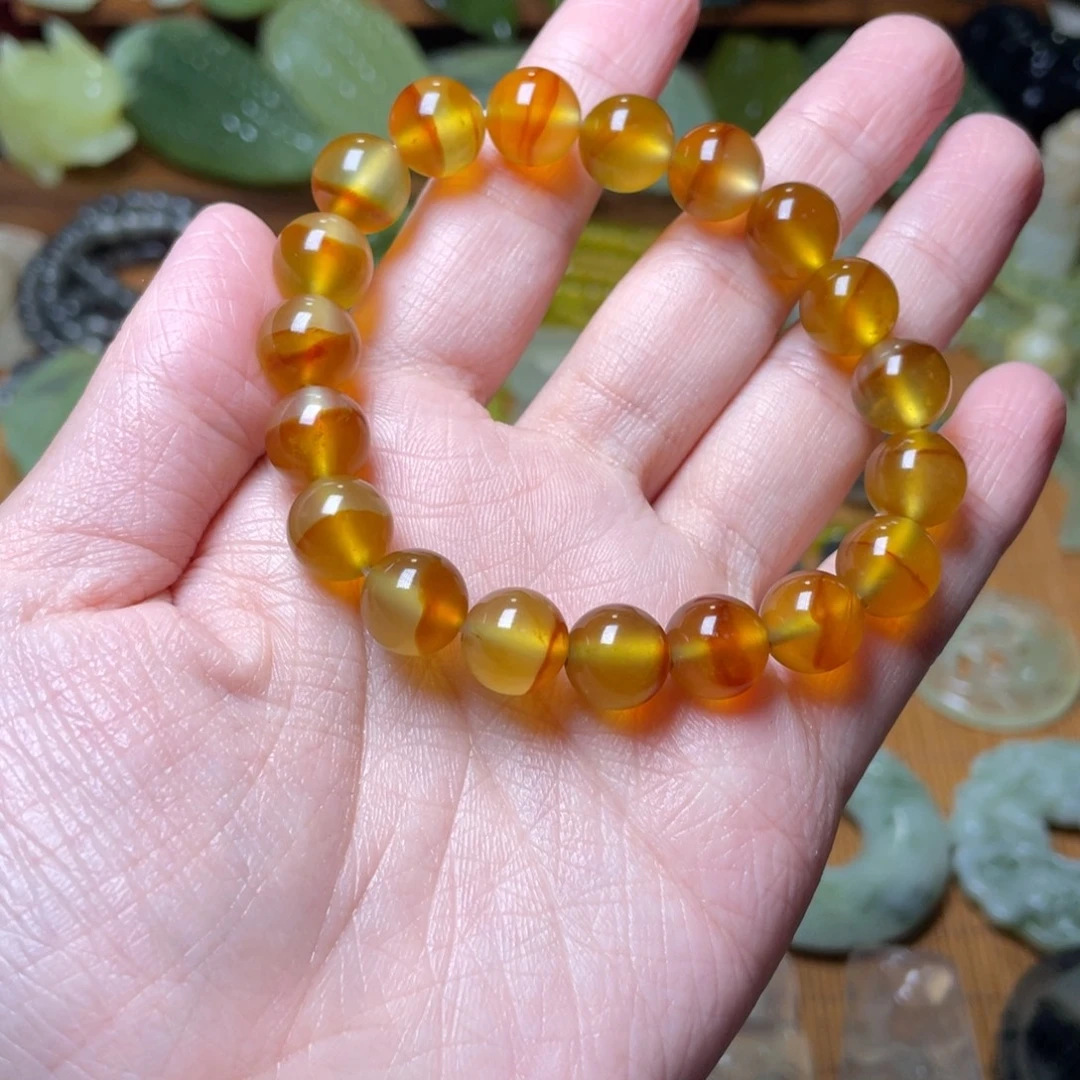 盘***士蛇纹石玉未镶嵌手串