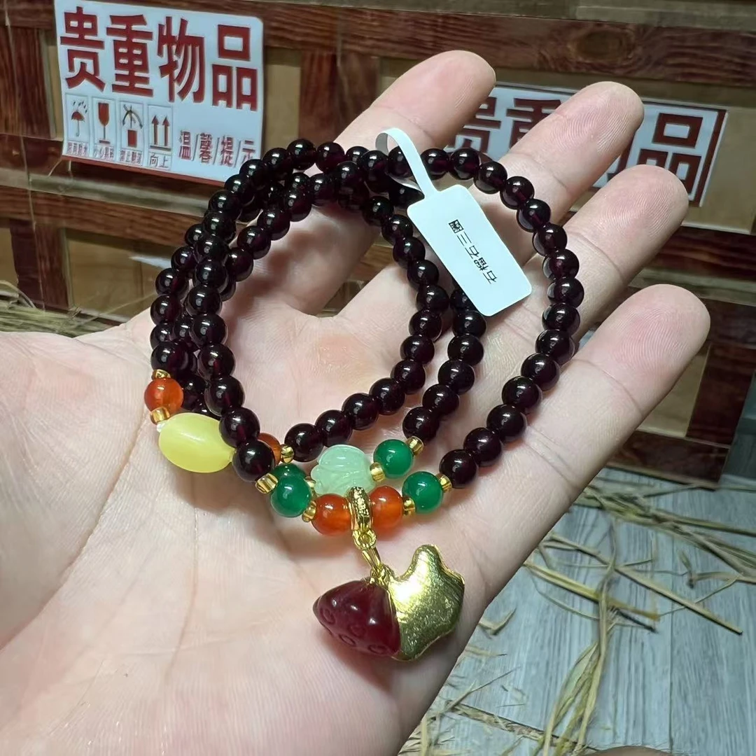 石榴石四圈手串礼盒