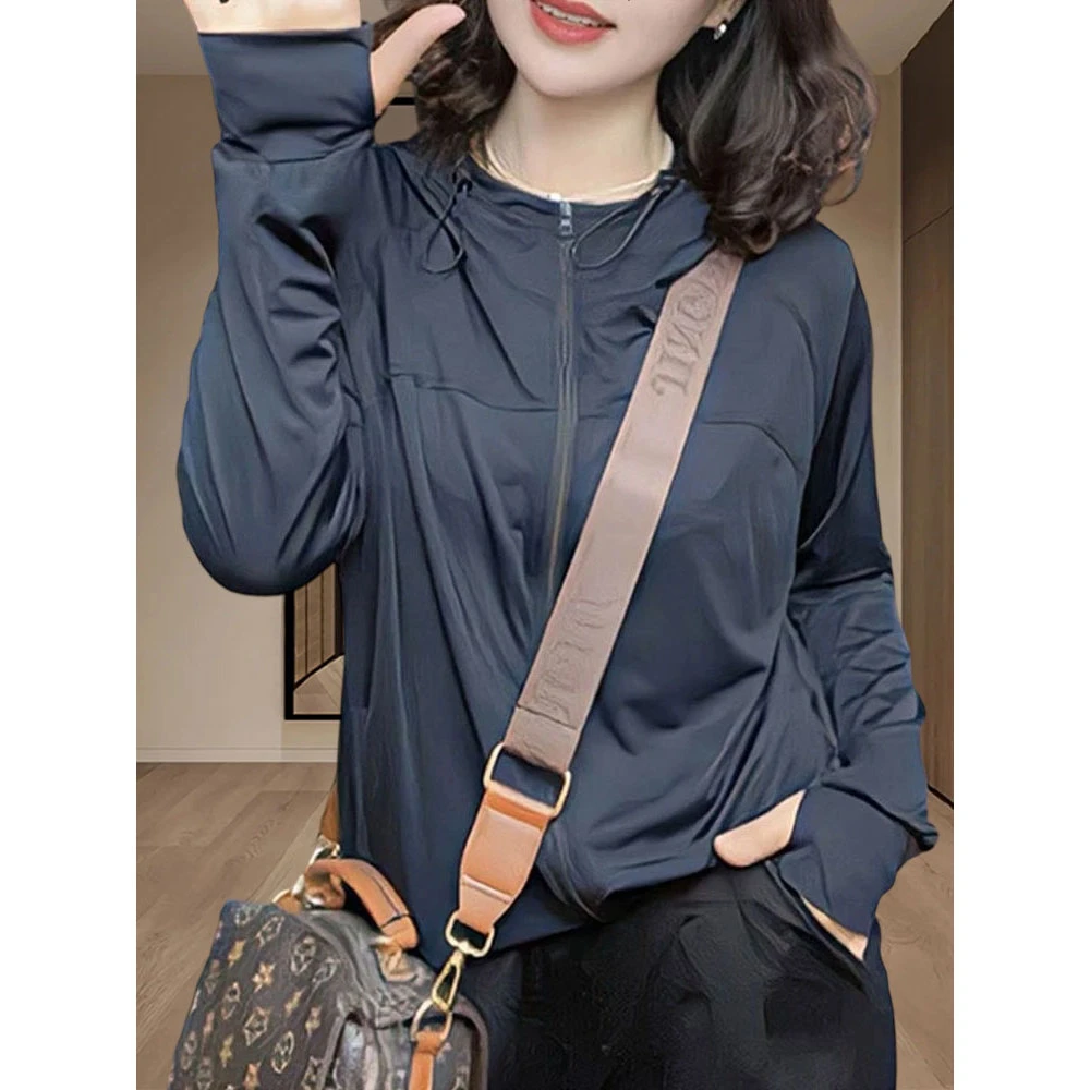 韩版撞色拉链运动长袖外套女2025早秋新款休闲百搭慵懒感防风罩衫