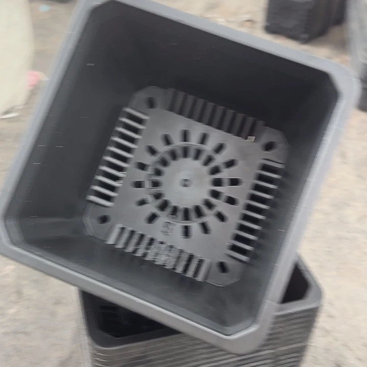 17公分黑色方盆10个