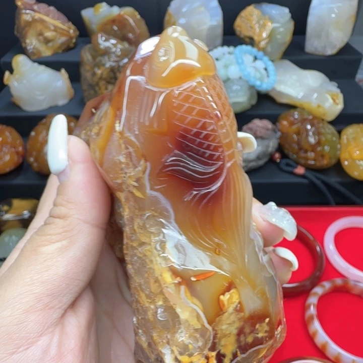 玛瑙/玉髓未镶嵌摆件