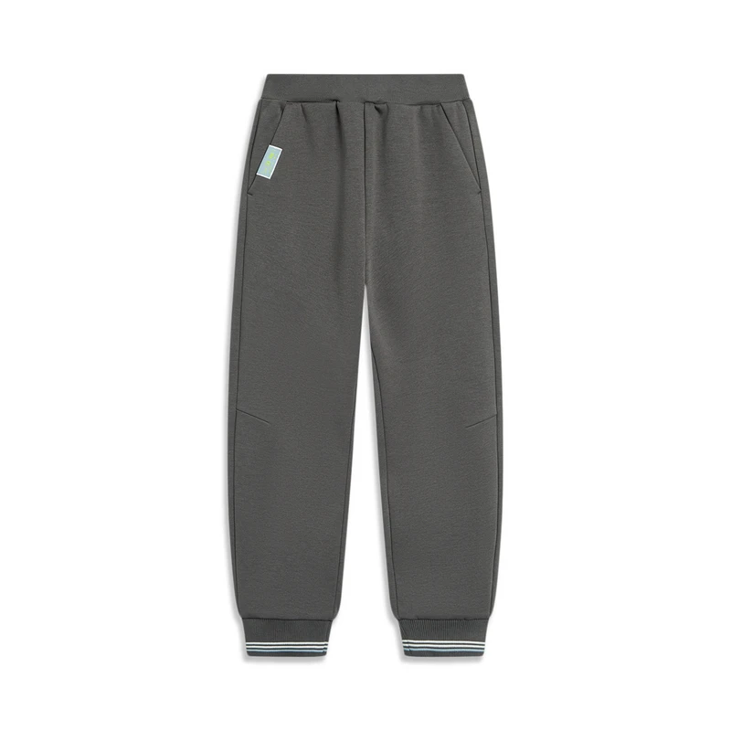 中国李宁中国文化山海环游男大童加绒宽松束脚卫裤 YKLT281-B品
