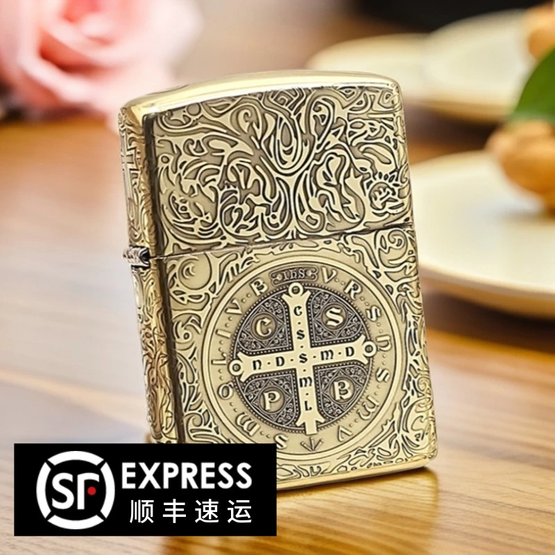 ZIPPO/之宝打火机纯铜盔甲康斯坦丁防风打火机送礼DYH1X1
