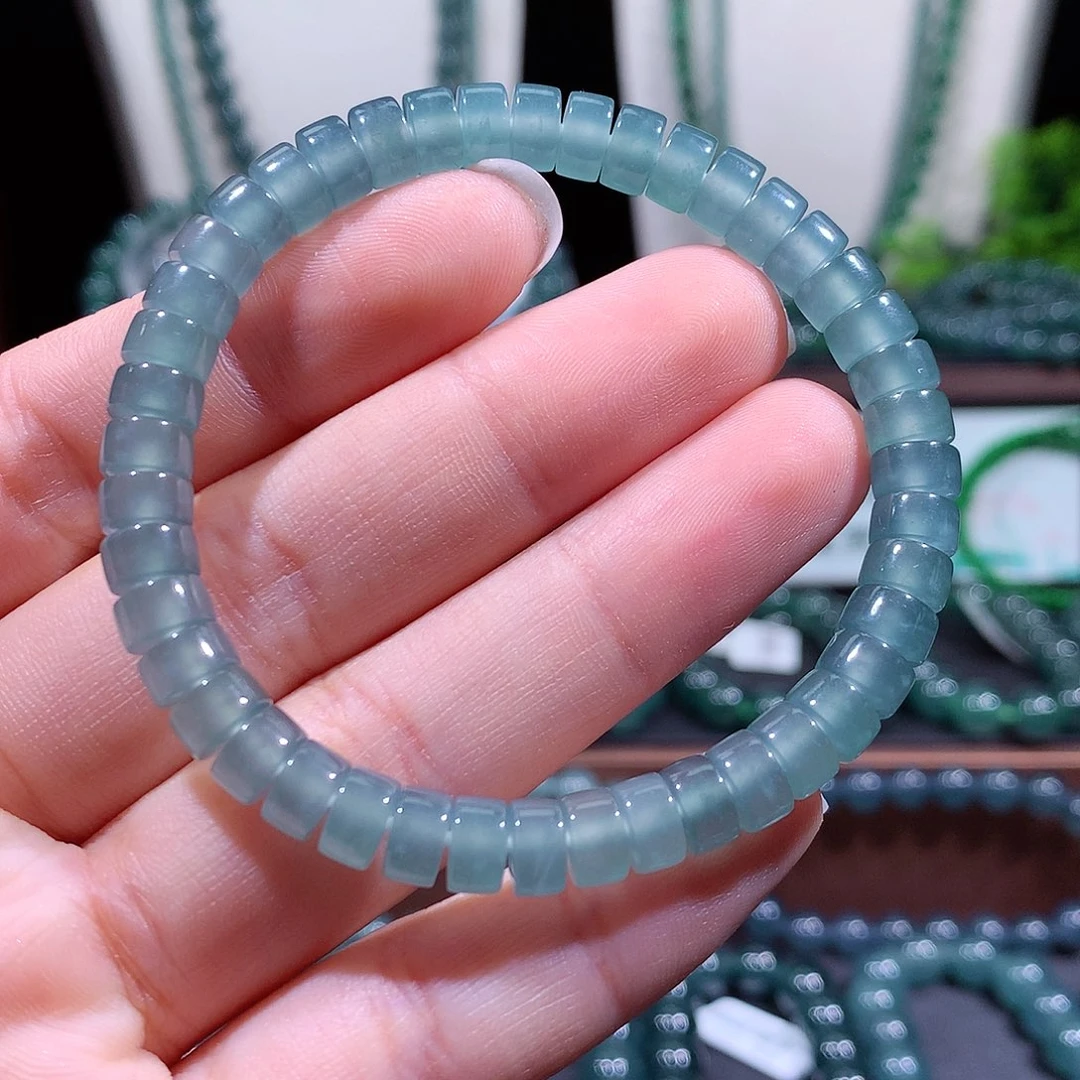 翡翠未镶嵌手链天然a货翡翠手串7