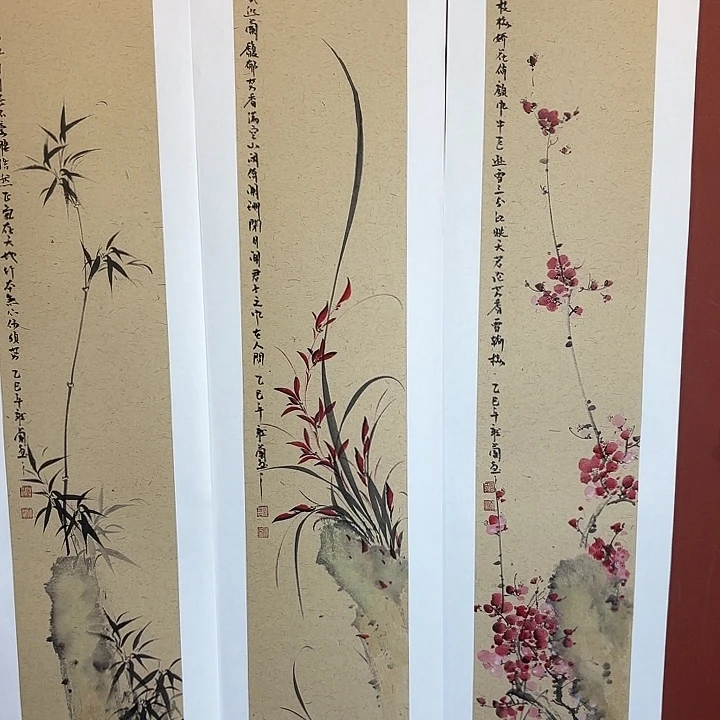 国画听兰老师花鸟