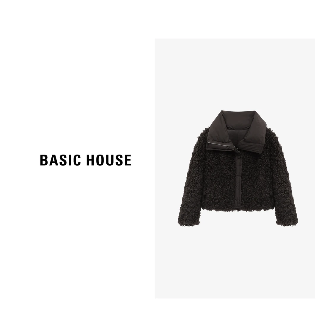 Basic House/百家好 人造皮草 时尚休闲女士百搭外套-B0625B5NYQ2