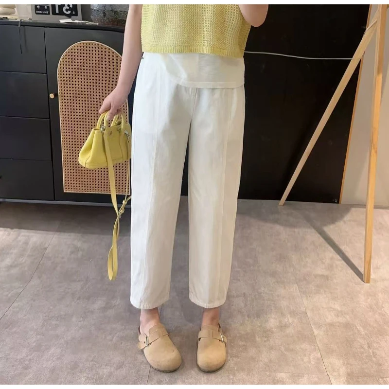 【欧加粒粒】夏季薄款休闲气球裤~2025中高腰半松紧百搭舒适 Y51065