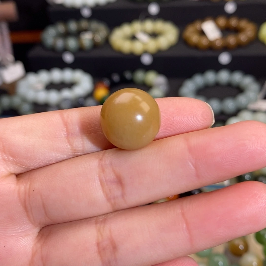 和田玉单珠未镶嵌W 16