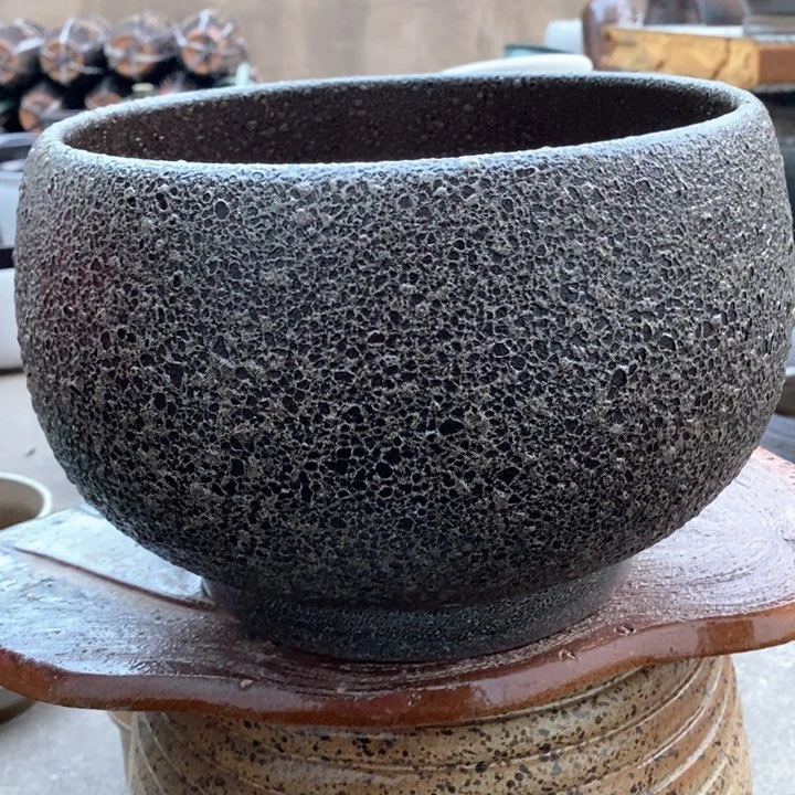 紫砂花盆高约19口约25