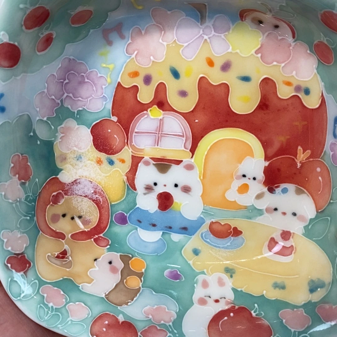 无***念瓷片苹果蘸料碟微瑕福利