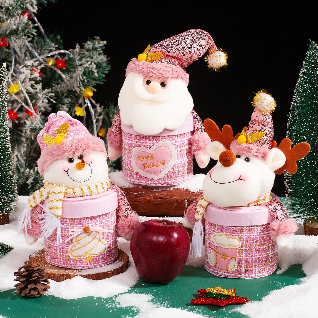 圣诞节苹果罐平安夜苹果袋卡通圣诞老人雪人礼物袋糖果袋节日用品