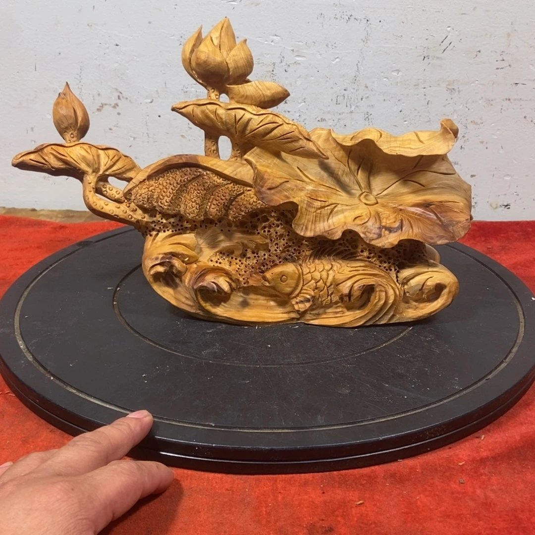 柏木（崖柏）崖柏摆件（精品荷叶