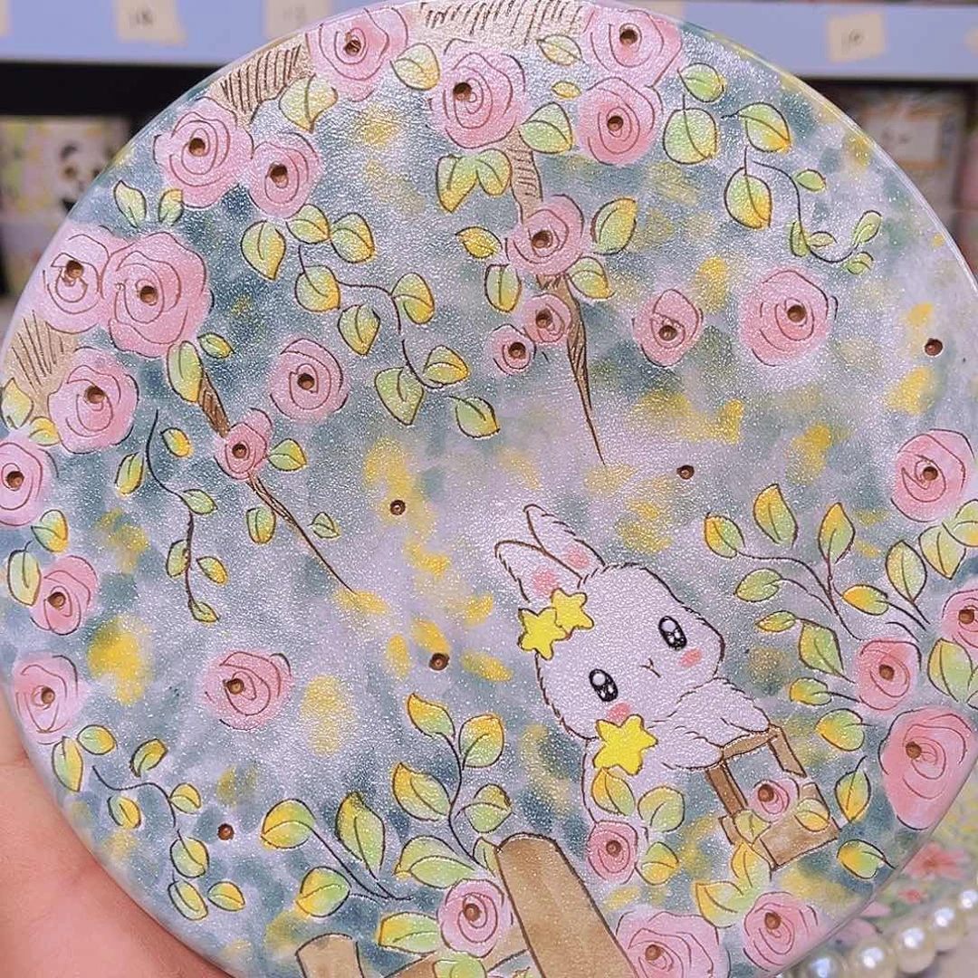 多肉植物手绘粗陶景德镇瑕疵45萱*儿