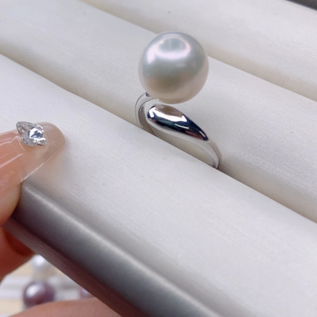 淡水珍珠戒指银S925镶嵌