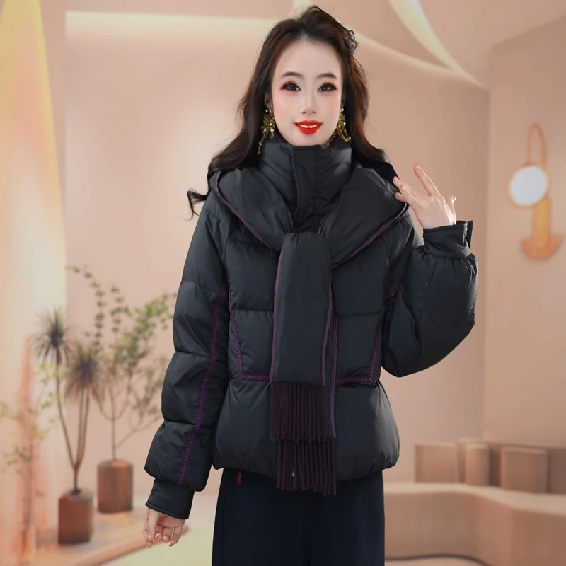 【羽绒服】蔓2025年气质显瘦时尚减龄加厚冬季保暖白鸭绒羽绒服