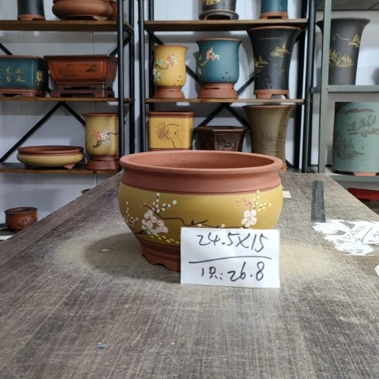 紫砂花盆库存尾货清仓