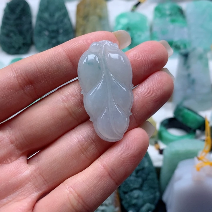 定制翡翠未镶嵌叶子