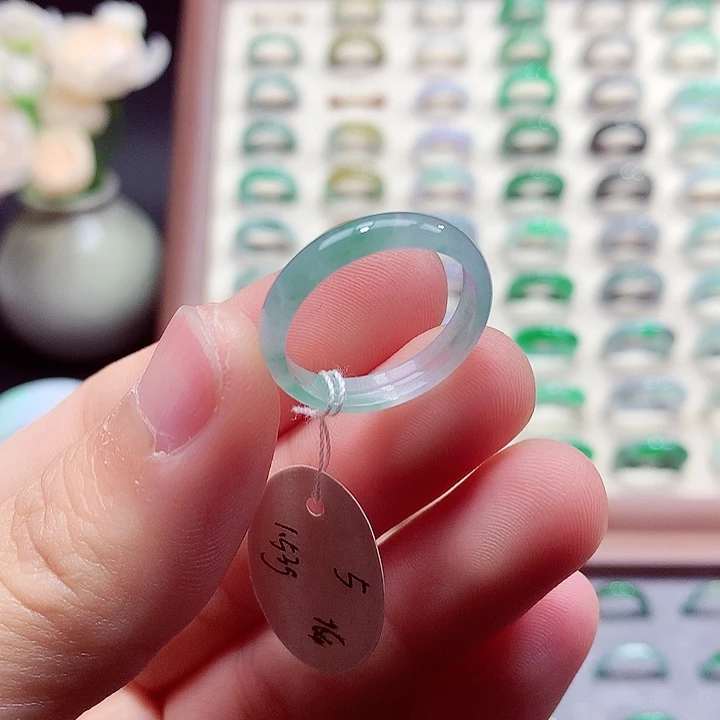 翡翠未镶嵌戒指19-20号