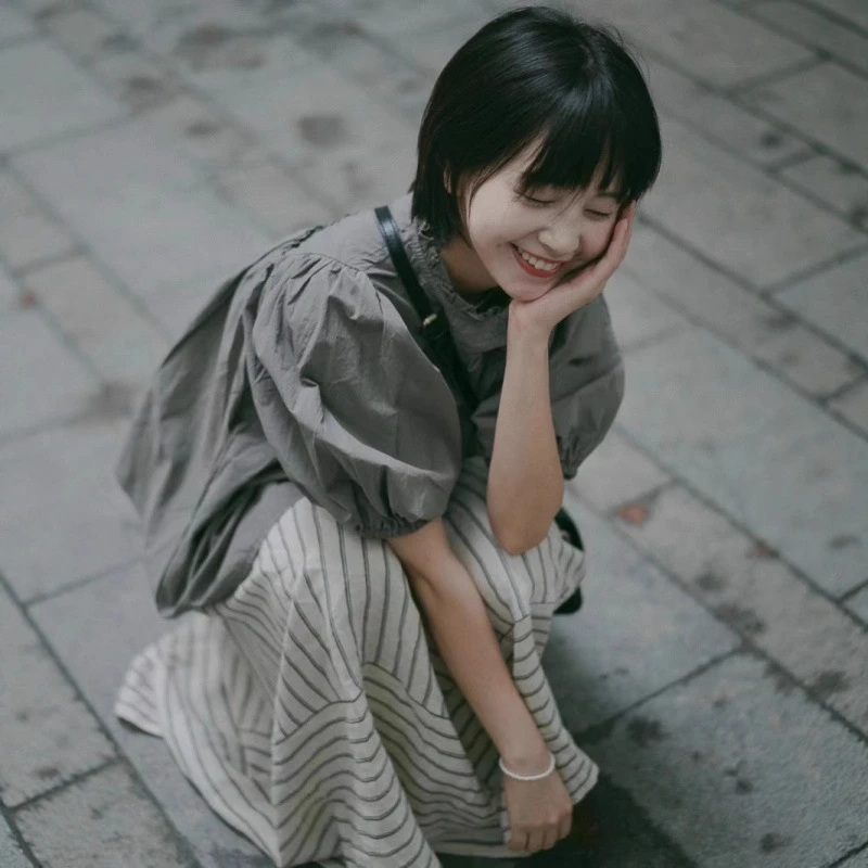 棉质短袖衬衫 2025夏季新款 森系木耳领小衫上衣女甜美宽松娃娃衫