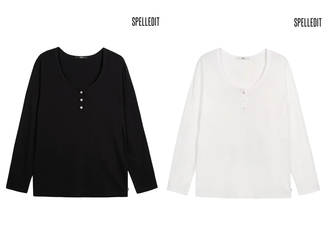 SP25ss 正品无退换 新品亨利领长袖t恤宽松简约透气棉质薄款上衣