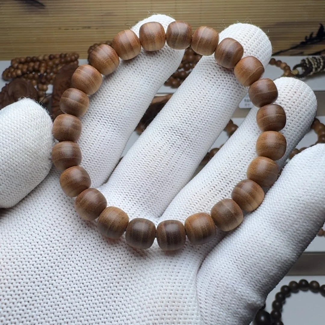 檀香木老山檀香黑肉虎皮纹8×8.5mm，奶香奶甜奶韵