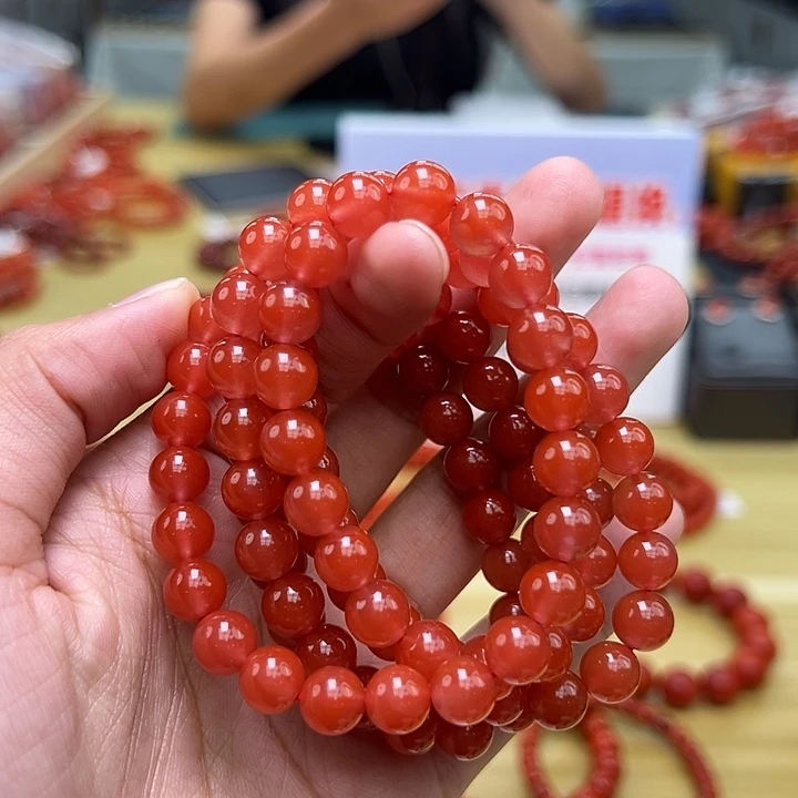 南红玛瑙多样性发一，卡8mm未镶嵌