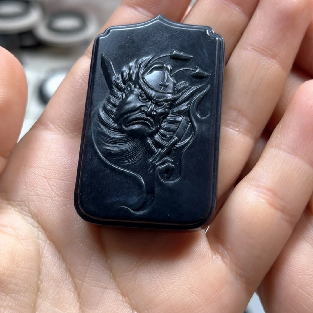 【闪购商品】和田玉（墨玉）羊脂钟馗48克左右未镶嵌