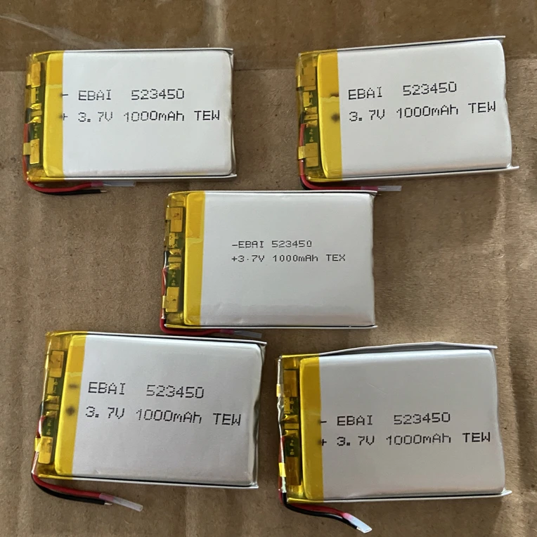 【全新发5块 带保护板】1千毫安523450型3.7伏聚合物电池