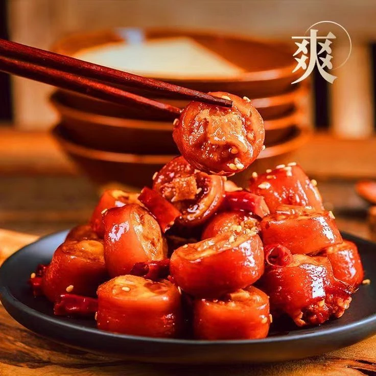 舌尖美食麻辣猪尾巴卤味熟食下酒菜湖南蒜香口味四川麻辣鲜香口感