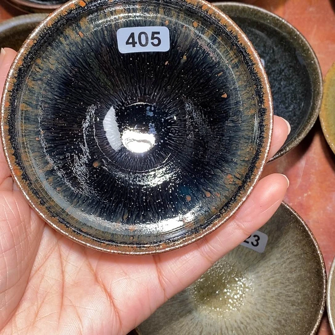 榴***菌茶盏龙窑柴烧自然还原405