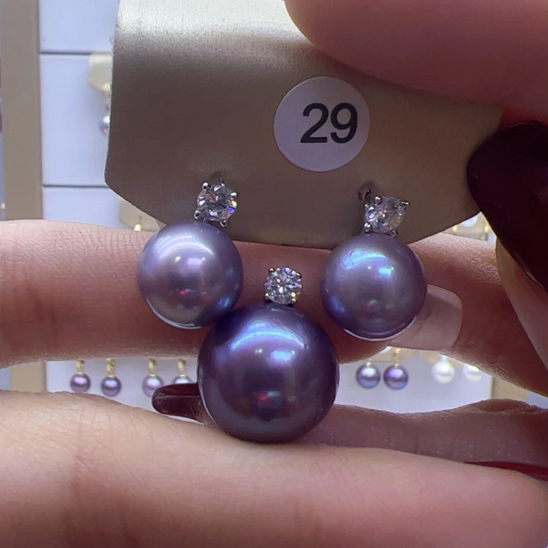 淡水珍珠吊坠(赠链)18K金镶嵌