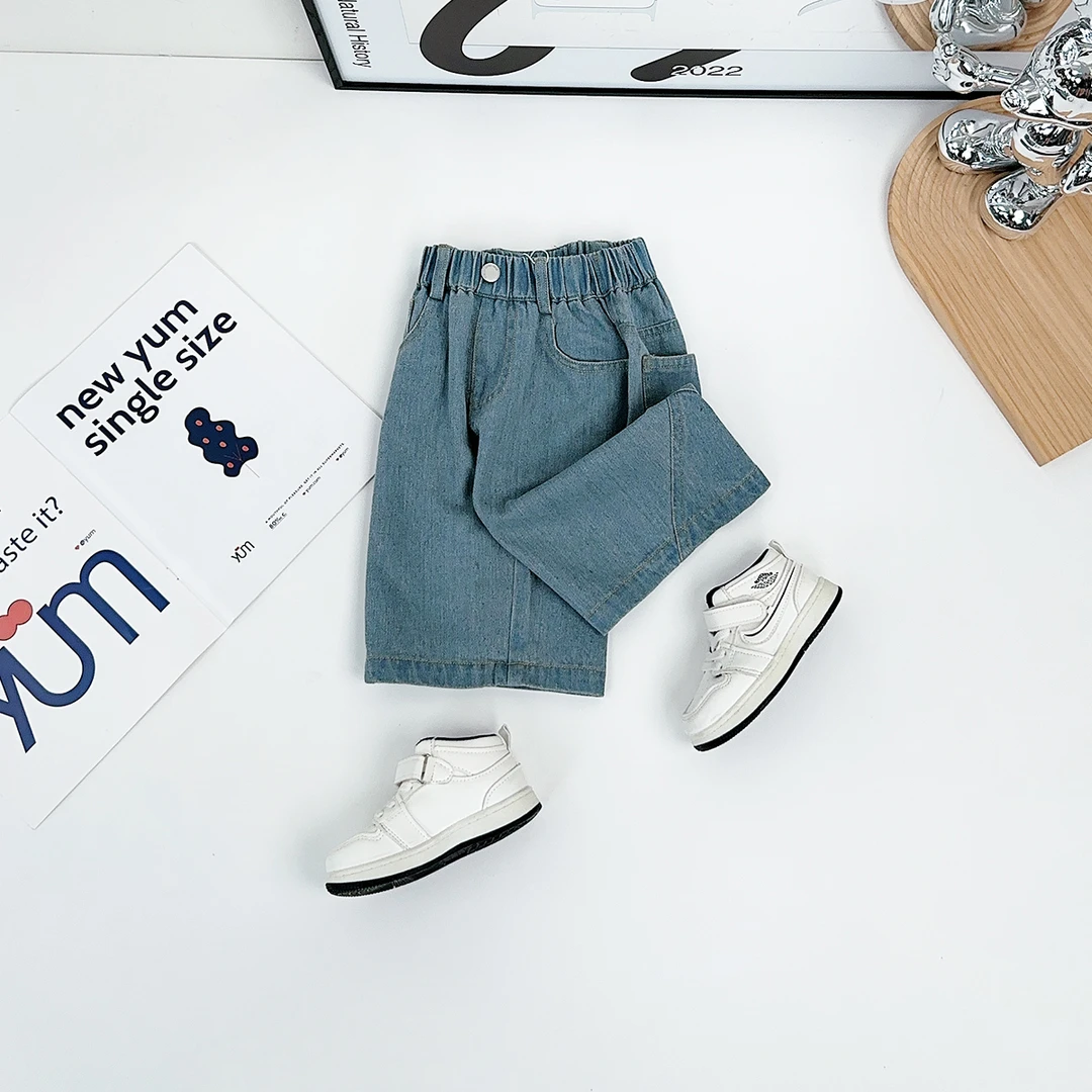 儿童五分裤子薄款男童宽松牛仔裤夏季洋气潮 WK25025悠悠童话童装