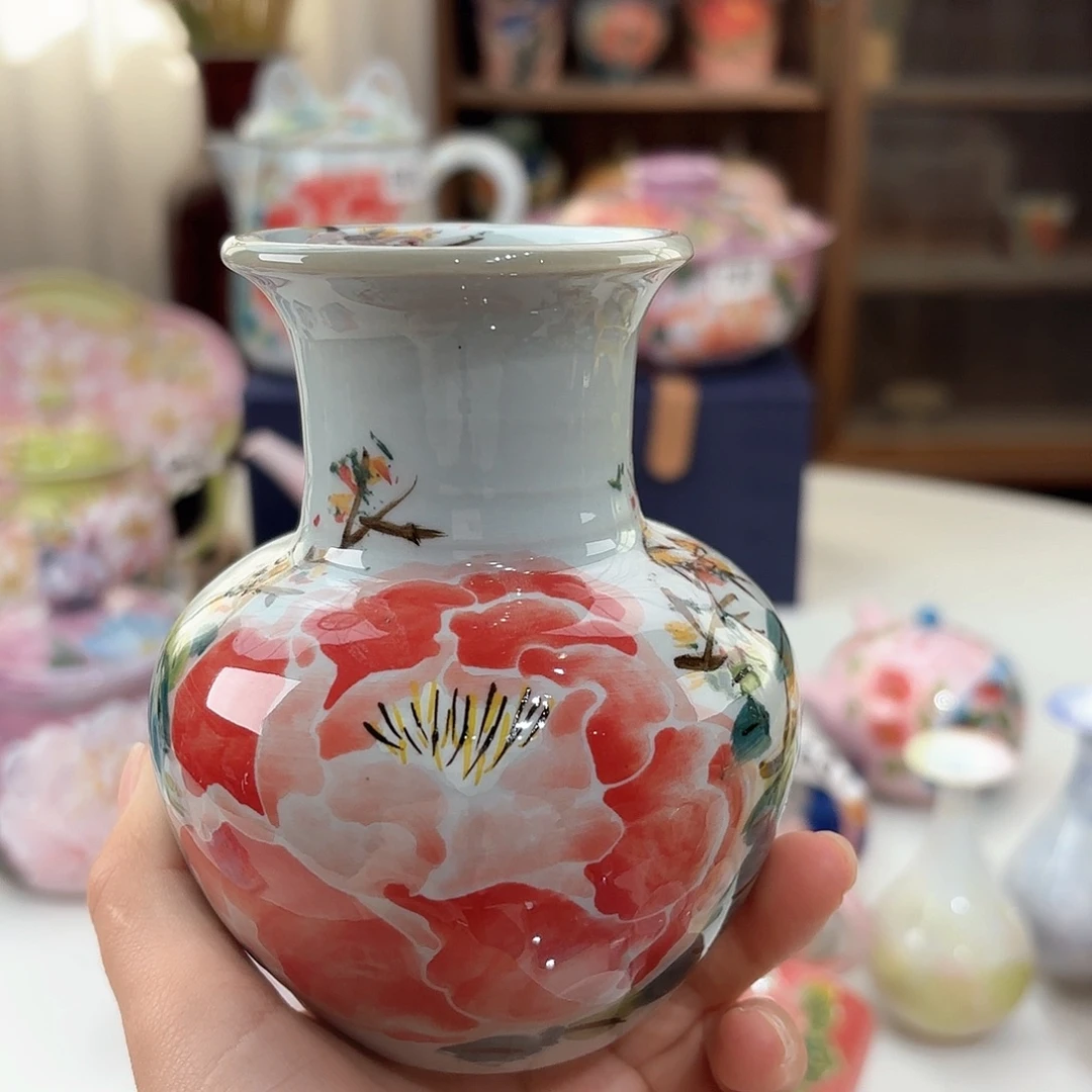 景德镇手绘高温釉下彩陶瓷茶具