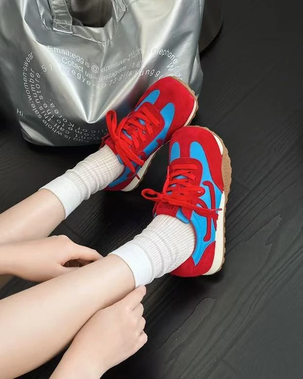 小众复古平底百搭阿甘德训鞋