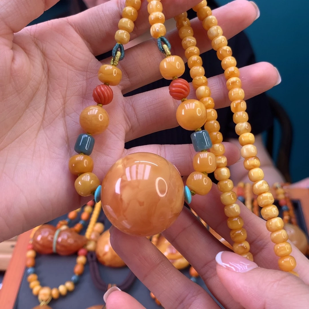 蜜蜡未镶嵌颈饰天然