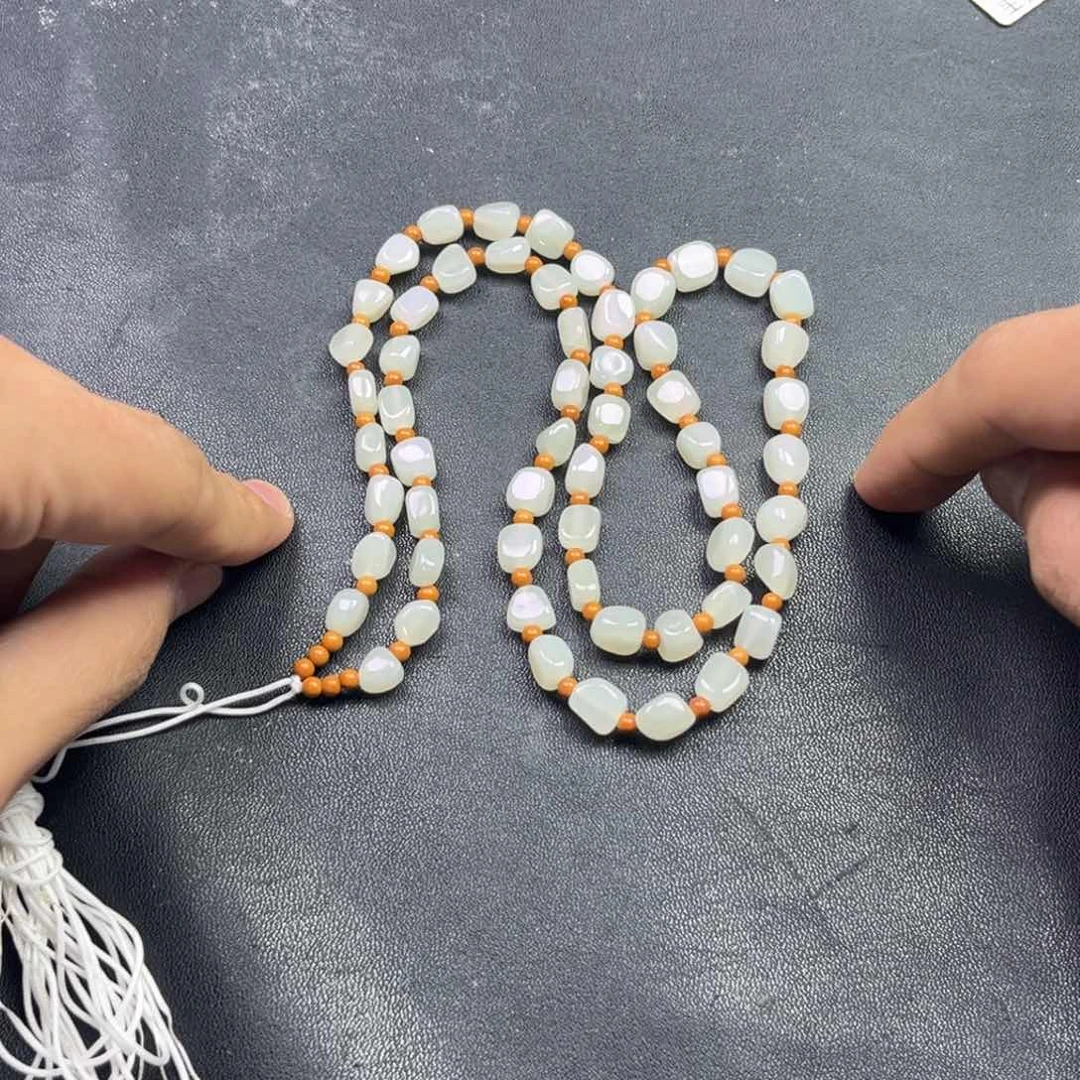 和田玉颈饰未镶嵌多样性钢板料随性链子