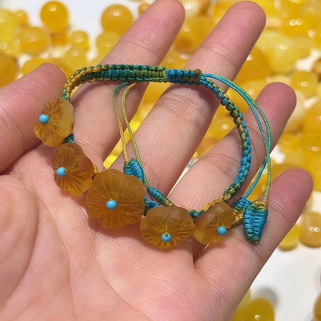 未镶嵌颈饰琥珀朱*@手链