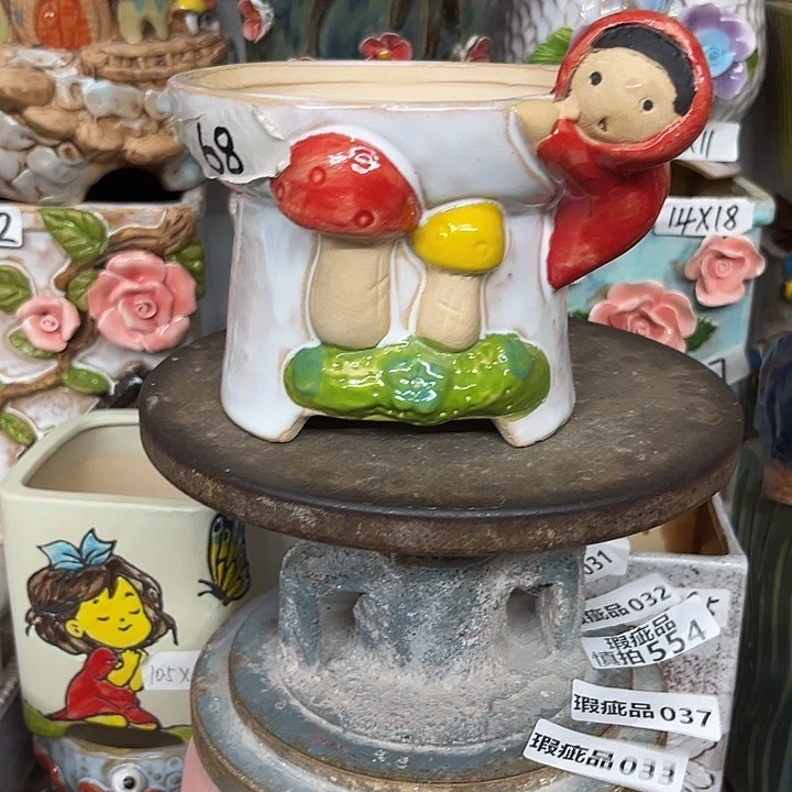 紫砂花盆粗陶材质多肉花盆