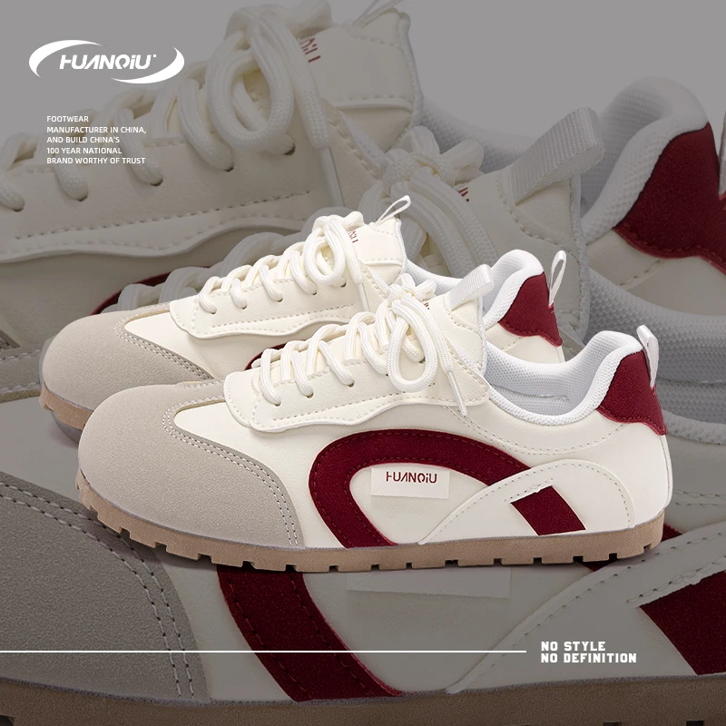 环球米红德训鞋女款2025夏季爆款学生休闲百搭板鞋新款复古小白鞋