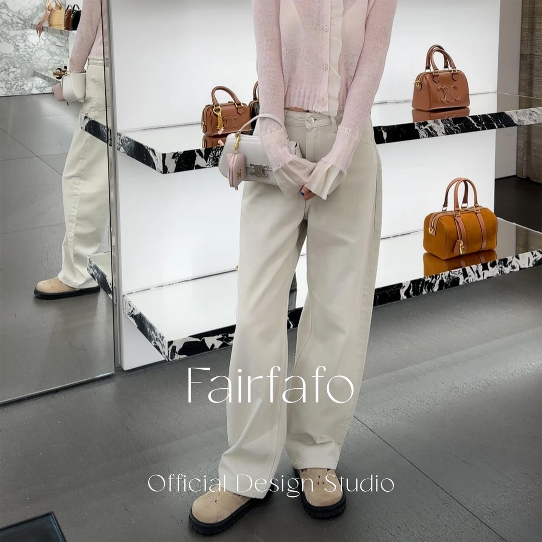 FAIRFAFO林肉肉【简约百搭牛仔裤】极简通勤纯色调性LG5KB0602