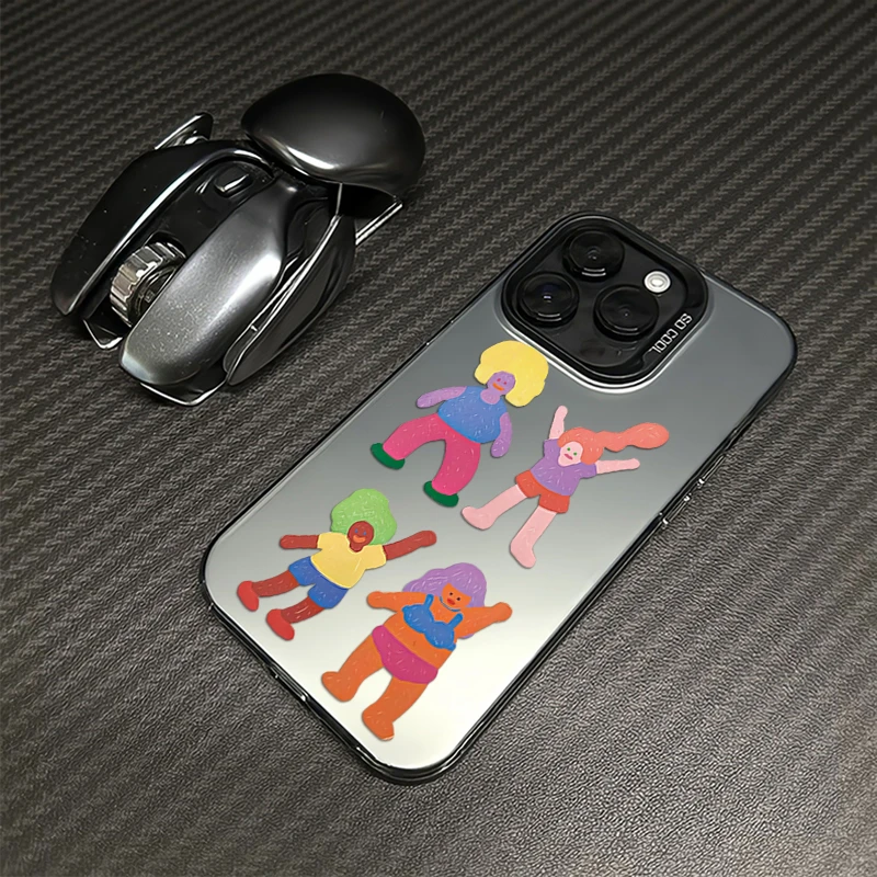 尬舞卡通人适用iphone16/15手机壳14/13苹果12promax创意11保护套
