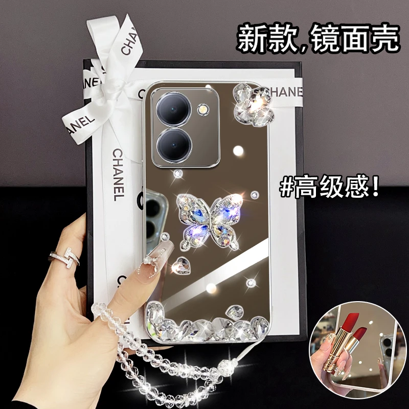 vivoY78手机壳y78m新款V2278A电镀vivioy78m硬壳vlvoy78时尚镶钻