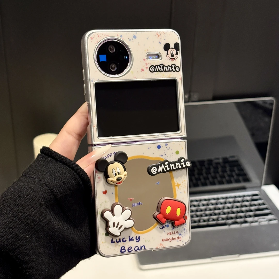 （VIVOxflip系列）金属折叠适用vivoxflip手机壳vivo女彩色泼墨米奇