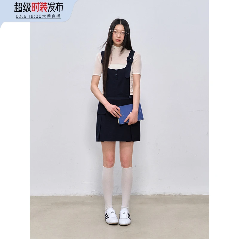 【定时开售7号】LLDC 超级时装发布 学院风俏皮可调节背带连衣裙