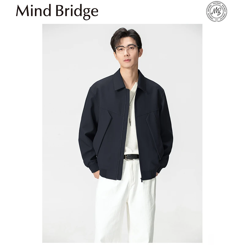 MindBridge【angel man】棉感斜纹商务休闲翻领夹克防风保暖 MA24