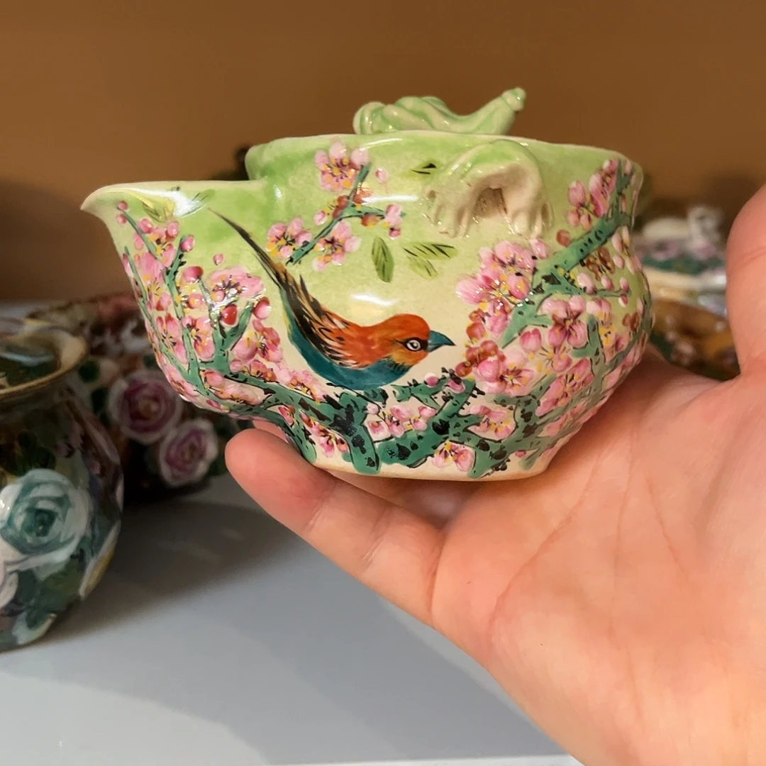 柴烧手工手绘陶瓷