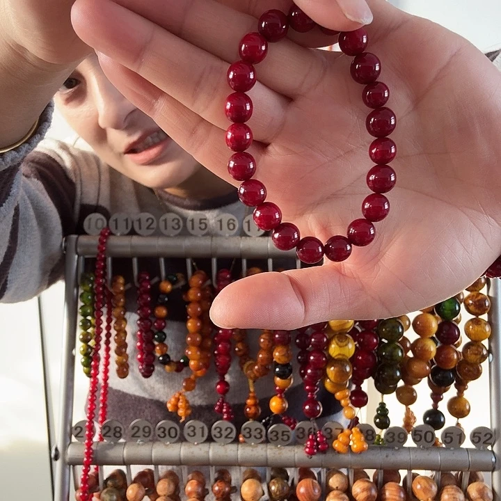 松木固化款琥珀木手串0.8