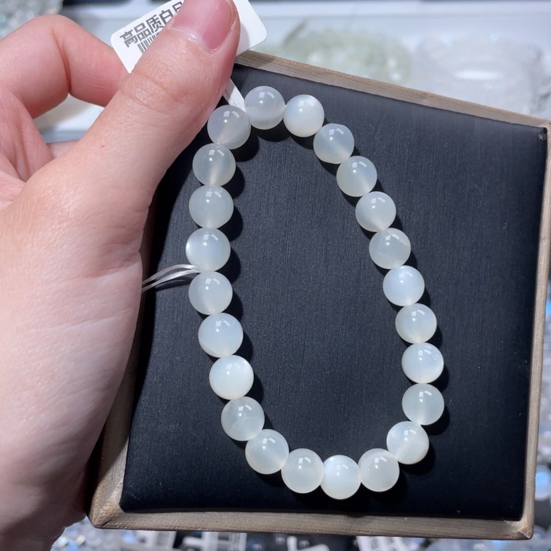 长石手链未镶嵌初恋白月光8m+