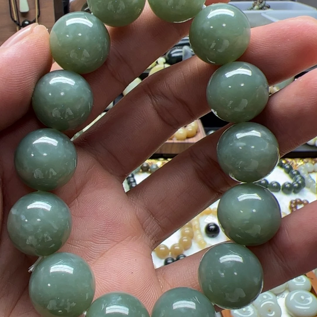 手链未镶嵌和田玉卡16大珠子福利款